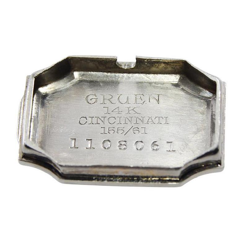 Gruen 14Kt. Art Deco Damenarmbanduhr vollständig handgefertigt aus dem Jahr 1927 13