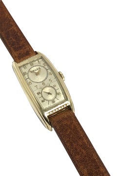 Gruen 1940s Tonneau Case Duo Dial Doctors Mechanical Wristwatch
