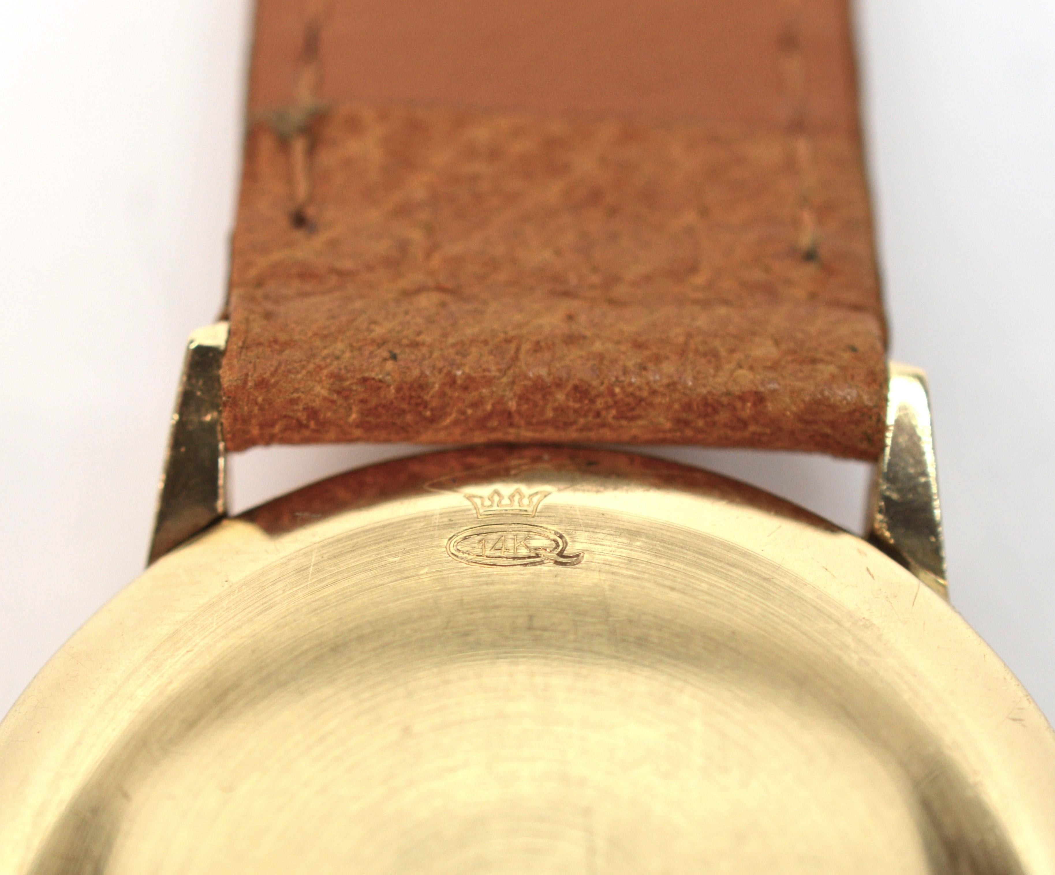 Gruen 510 Precision Swiss Men's 14 Yellow Gold Wrist Watch 3