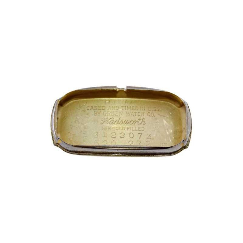 Gruen Gold Filled Art Deco Ladies Curvex with Original Period Bracelet 1937 For Sale 6
