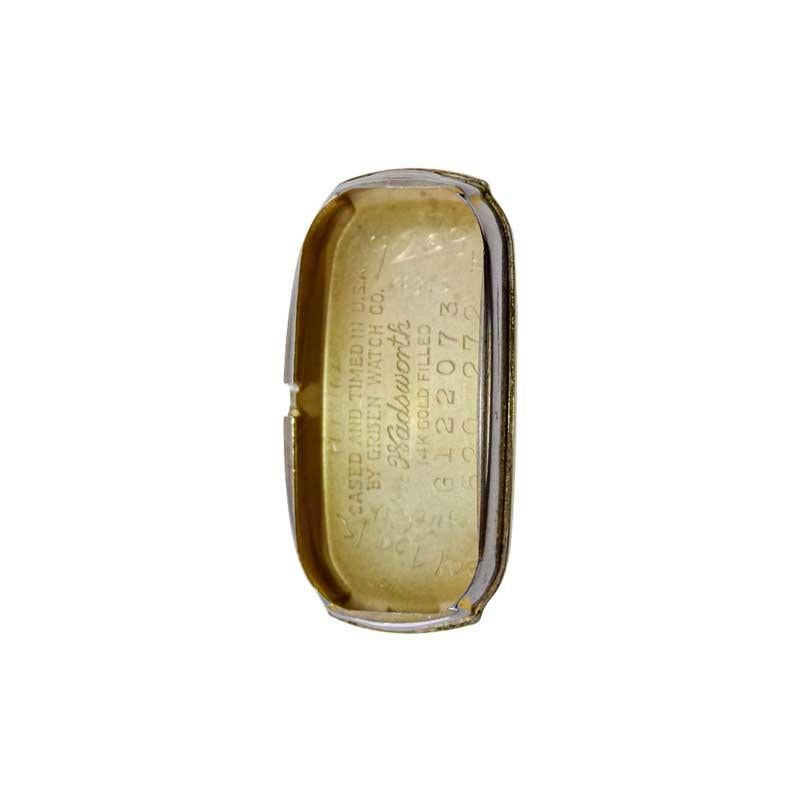 Gruen Bracelet art déco pour femme en forme de courbe, rempli d'or, d'époque, 1937 6