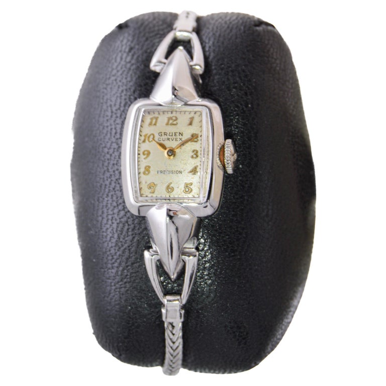 Gruen Gold-Filled Art Deco Ladies Watch with Original Dial and