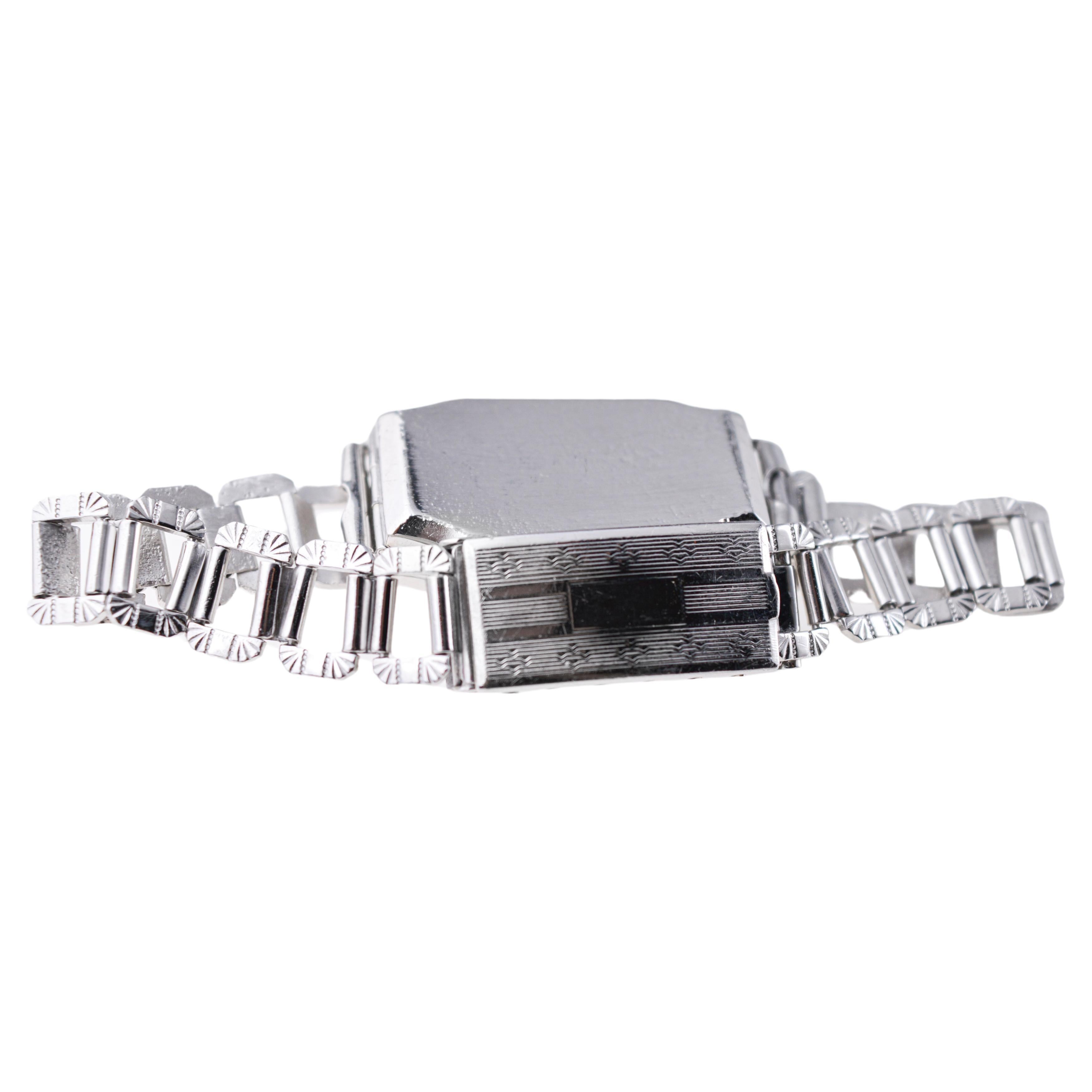 Gruen Goldgefüllte Damen-Art-déco-Uhr mit Original Zifferblatt und Armband 1930er Jahre im Angebot 4