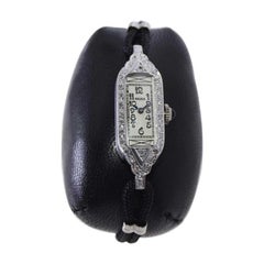Gruen Platinum and Diamond Art Deco Ladies Dress Watch from 1938