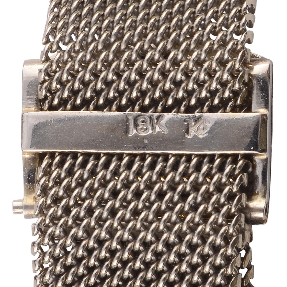Gruen Platin-Armbanduhr mit Diamanten und Saphiren Damen im Angebot
