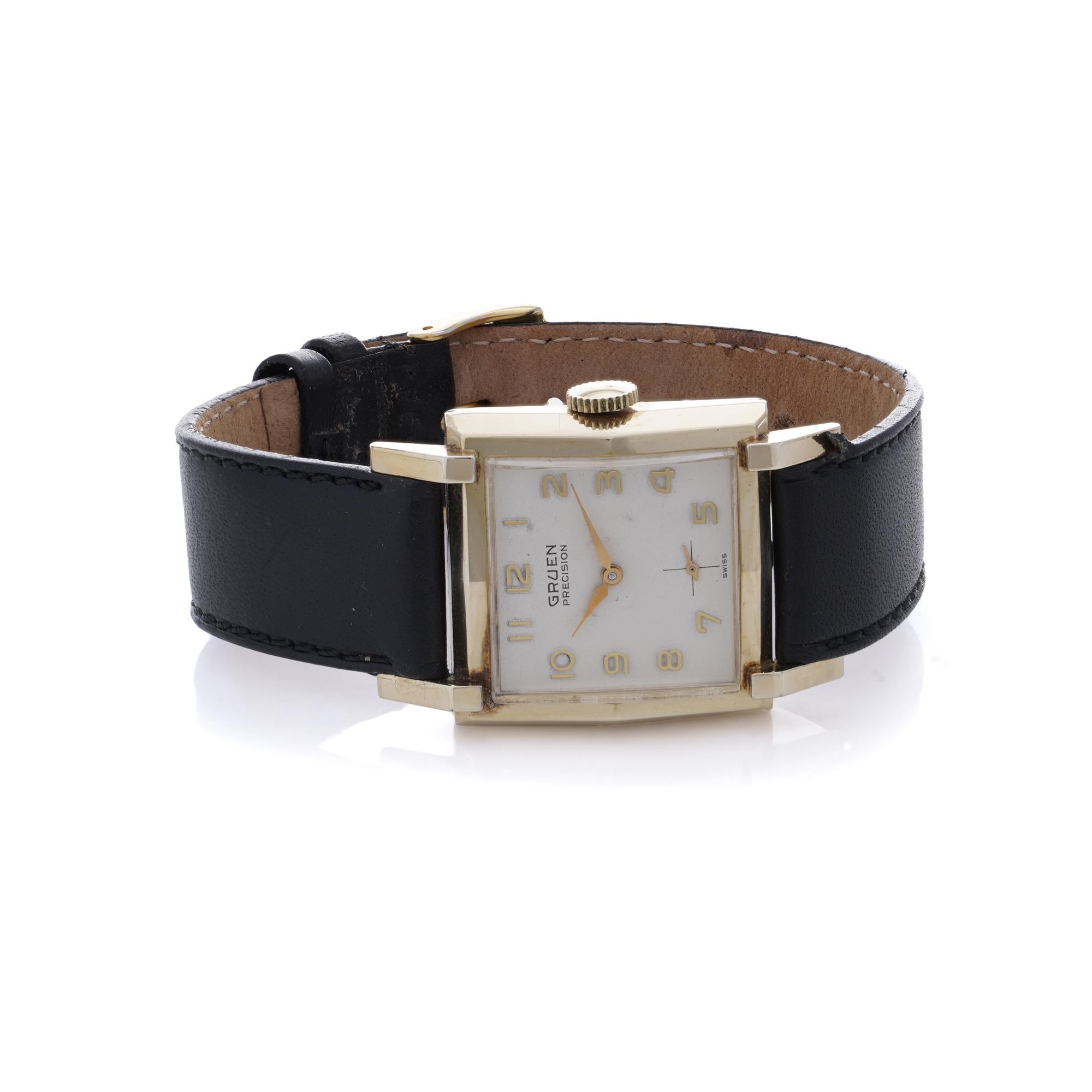 Gruen Precision 9kt Gold Manual Wristwatch. For Sale 1