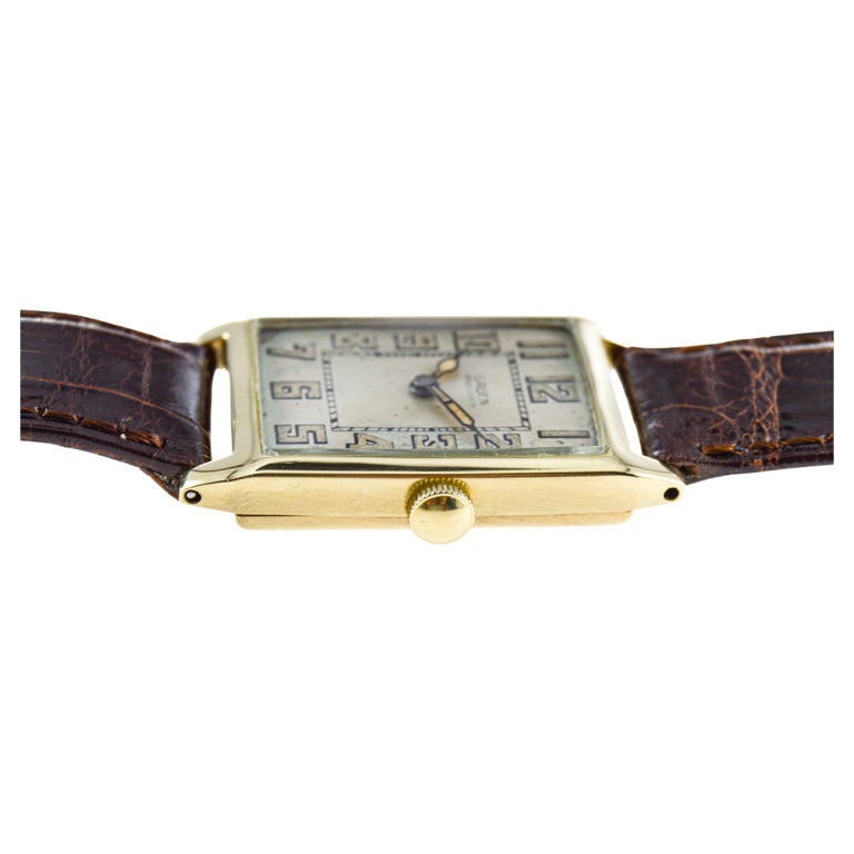 Montre De Poche Ancienne Gruen En Or 14 Carats - Mécanique à Remontage Manuel, Vintage