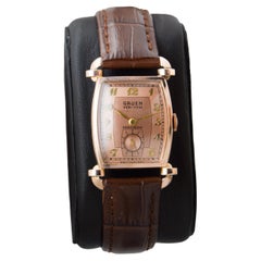 Gruen Very Rare, Rose Gold Filled Art Deco Watch circa 1940
s with Original Dial