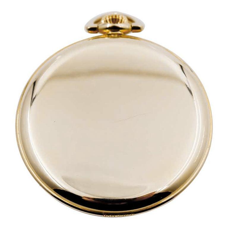 Gruen Watch Company Open Faced Pocket Watch circa 1930s with Original Box For Sale 1