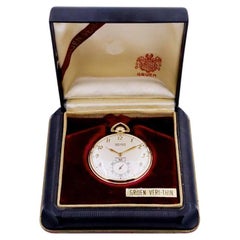 Gruen Watch Company Open Faced Pocket Watch circa 1930s with Original Box