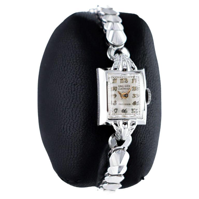 gruen precision diamond quartz watch
