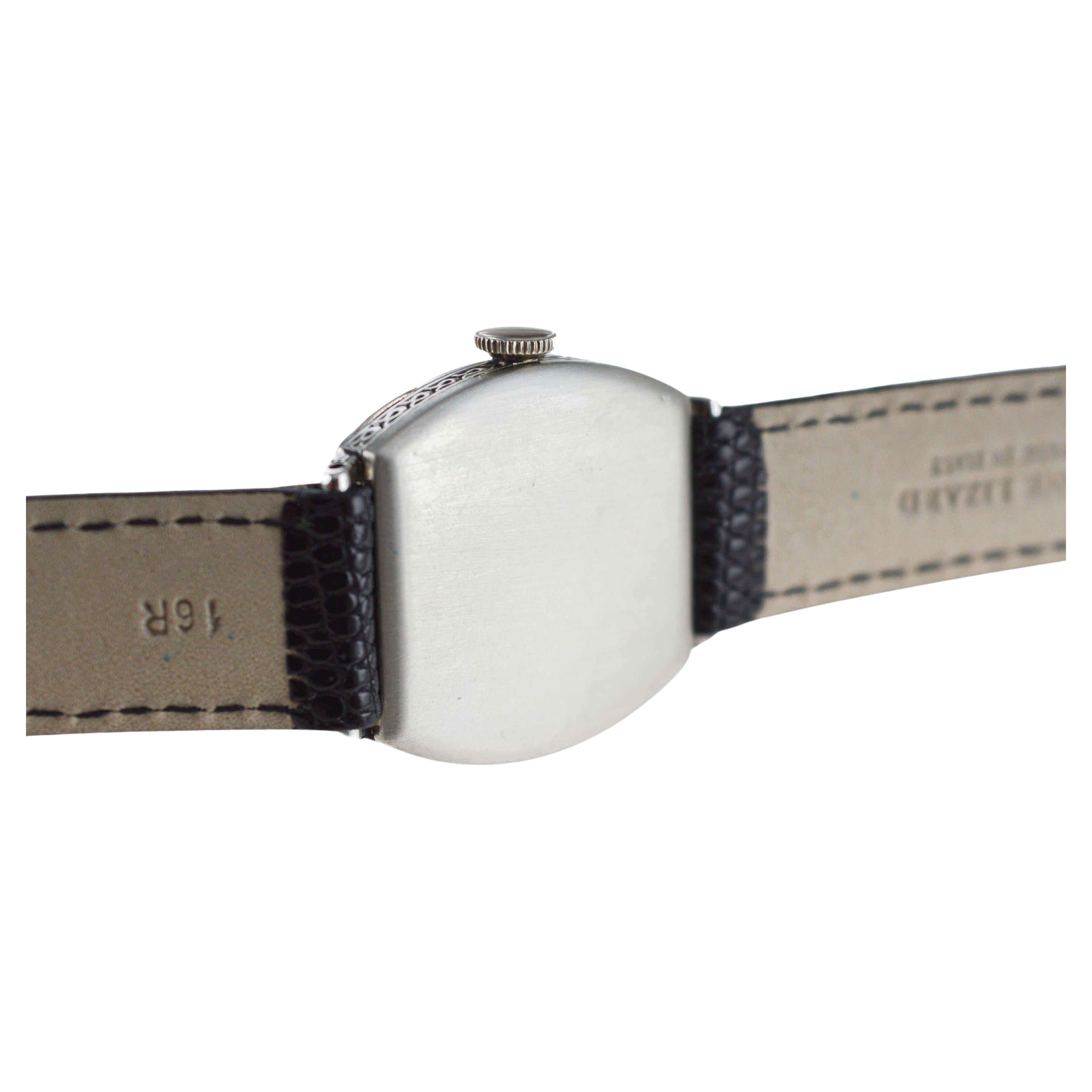 Gruen White Gold-filled Art Deco Watch circa, 1925 7