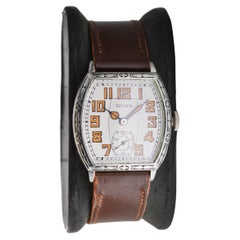 Gruen White Gold-filled Art Deco Watch circa, 1925