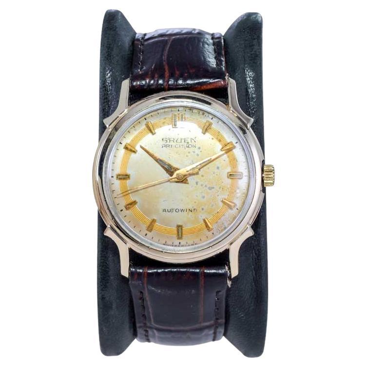 Gruen Yellow Gold Filled Art Deco Automatic with Original Dial from 1940's