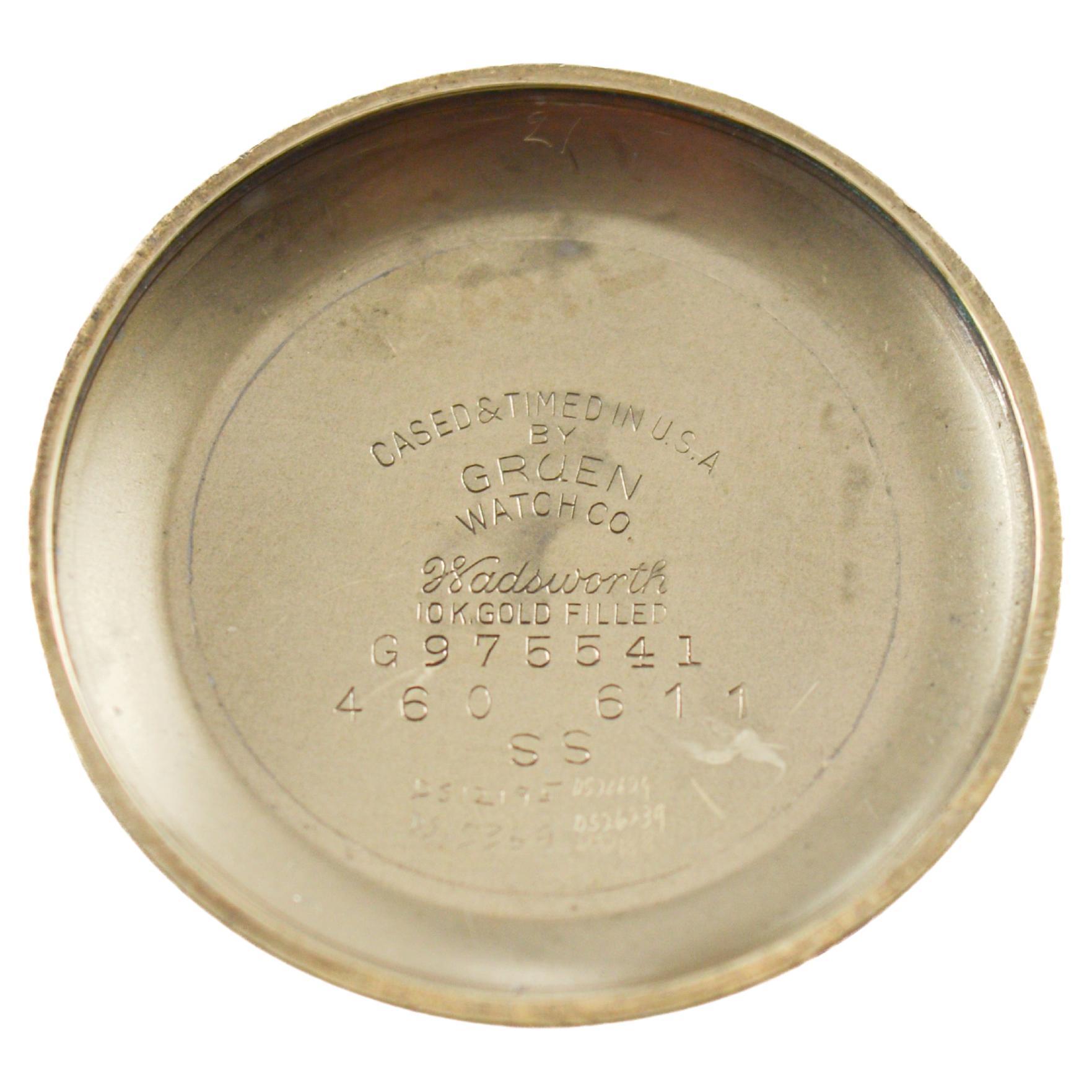 Gruen Yellow Gold Filled Art Deco 