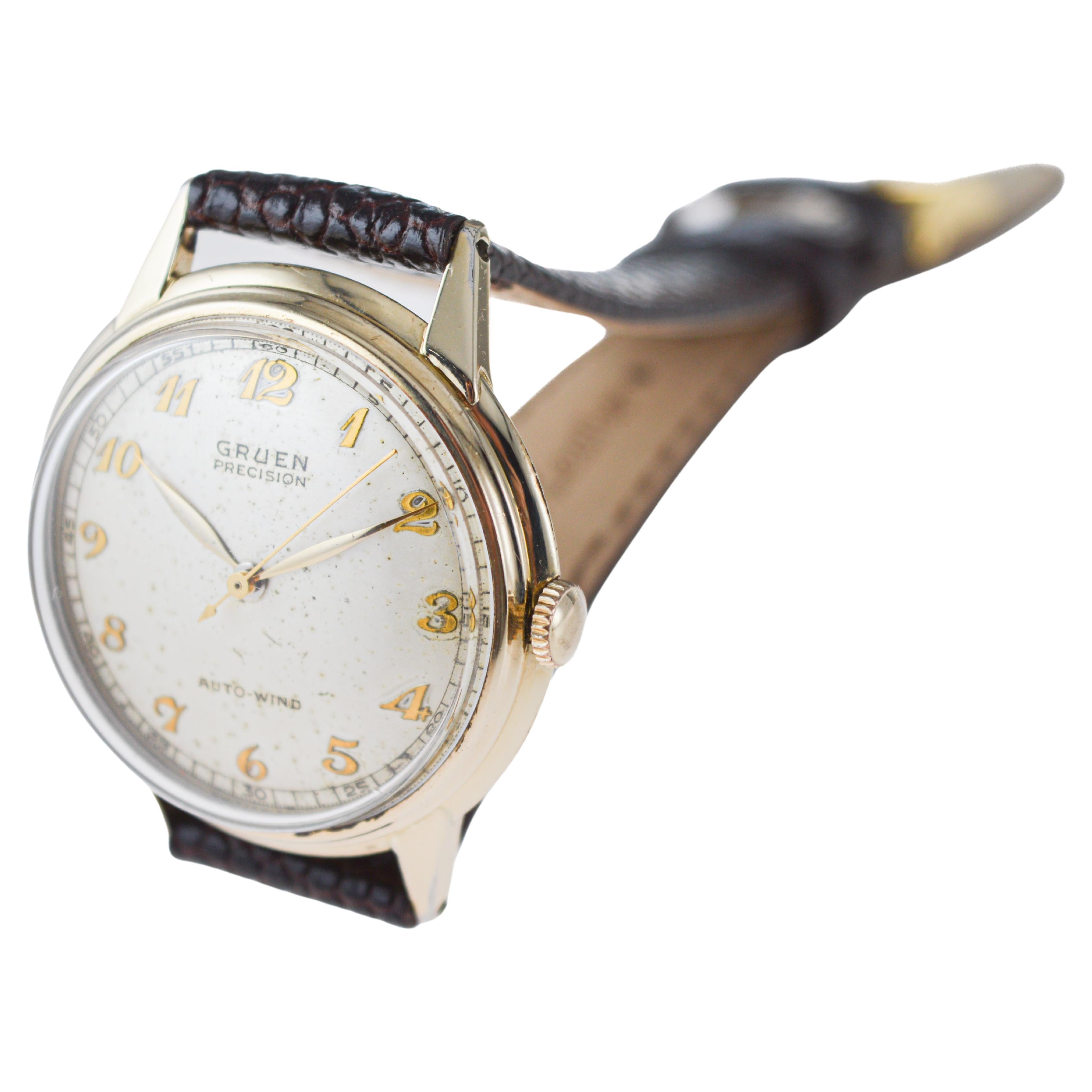 Gruen Yellow Gold Filled Art Deco 