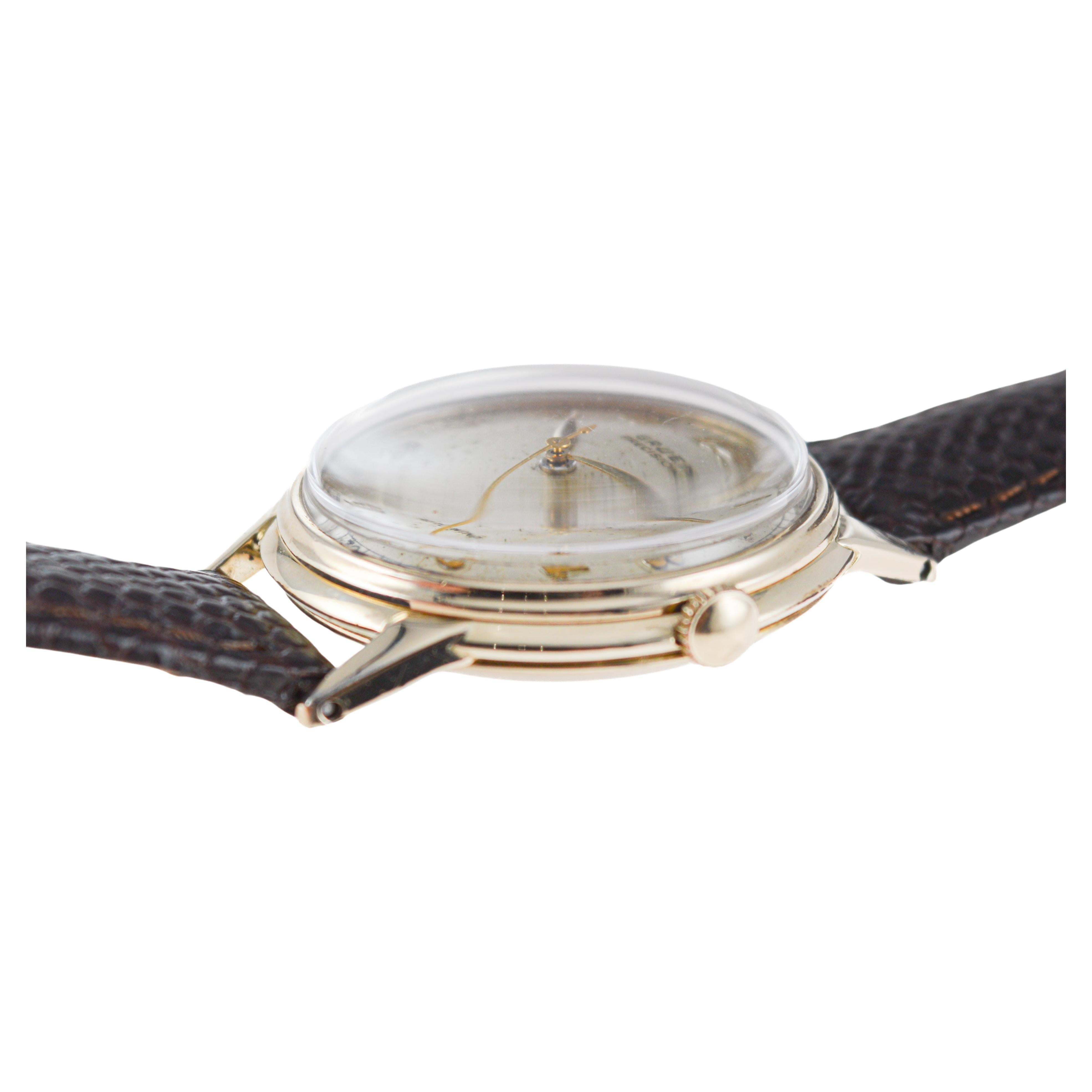 Gruen Yellow Gold Filled Art Deco 