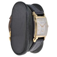 Gruen Yellow Gold Filled Art Deco Curvex Style Watch with Original Dial, 1940's