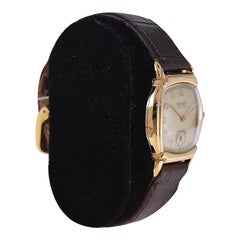 Gruen Yellow Gold Filled Art Deco Cushion Shape Watch from, 1940s