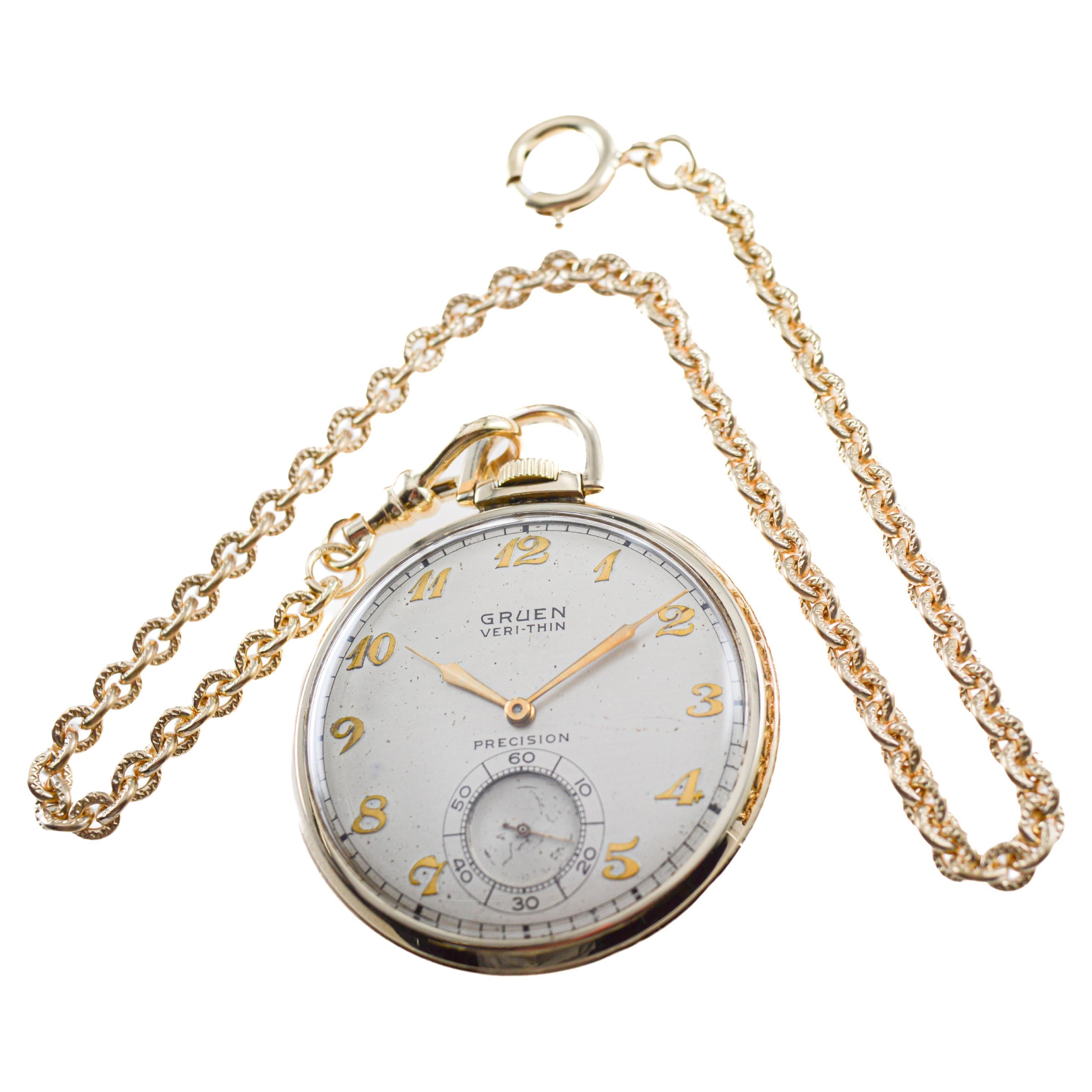 gruen veri thin pocket watch