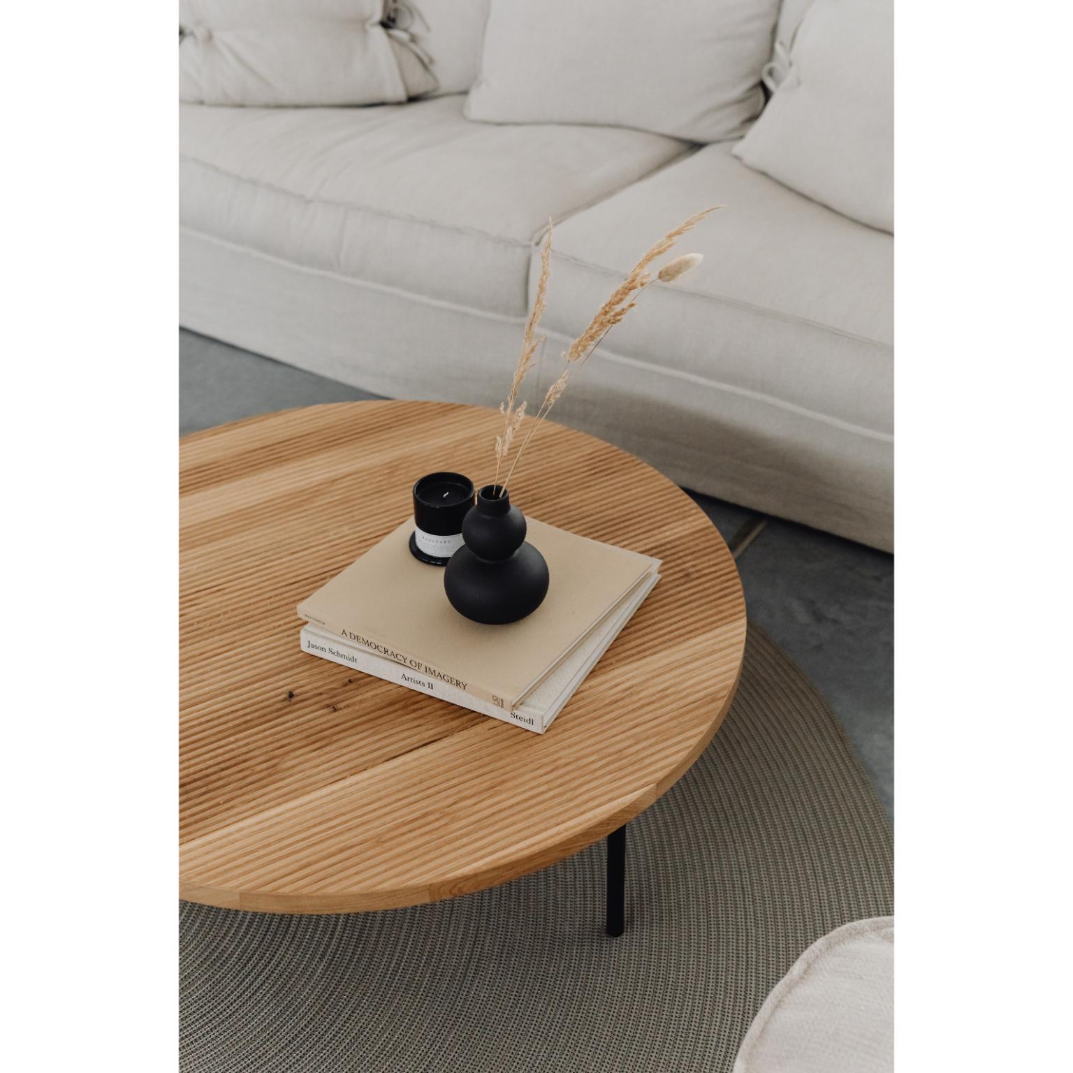Post-Modern Gruff L Oak Coffee Table by Un’common For Sale