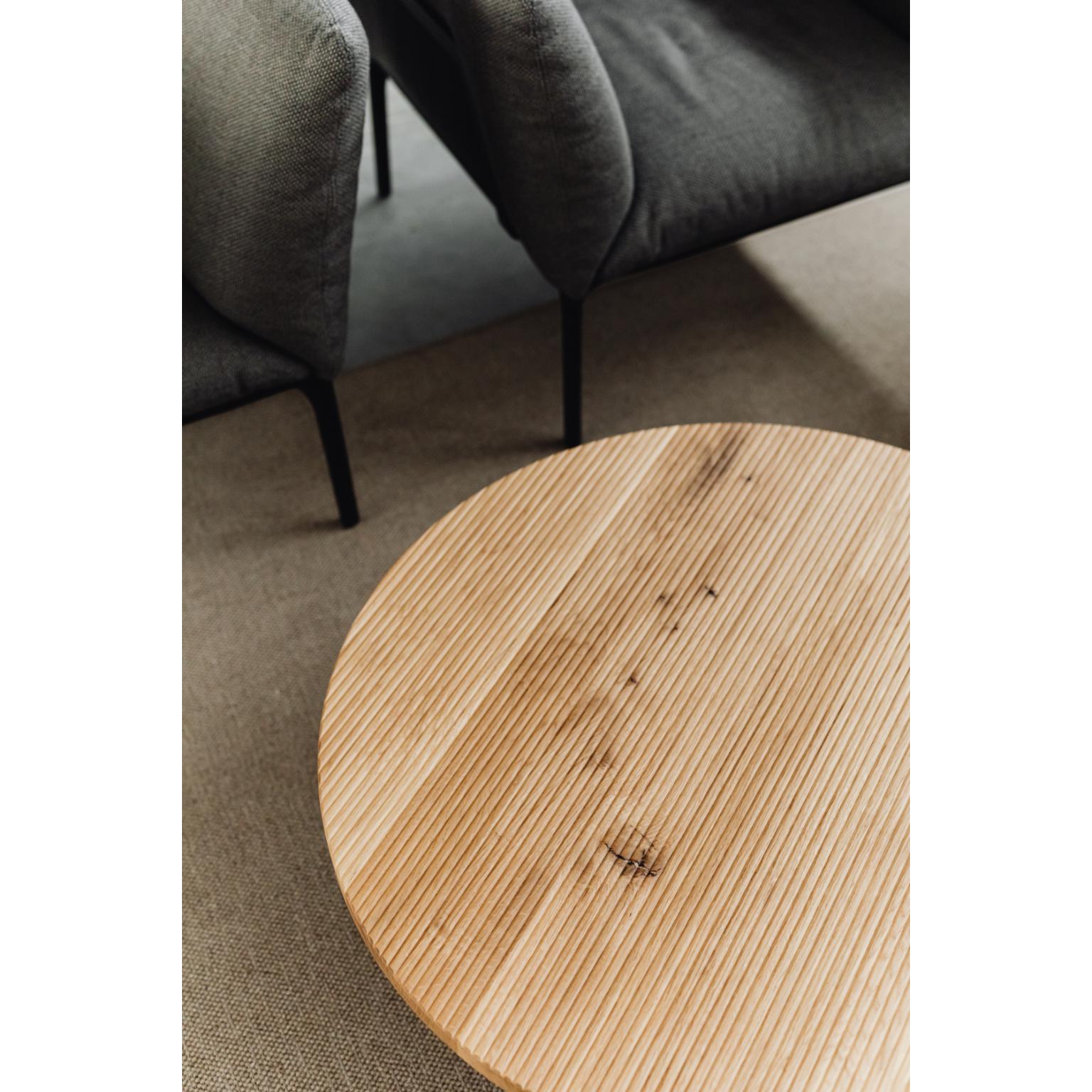 Contemporary Gruff L Oak Coffee Table by Un’common For Sale