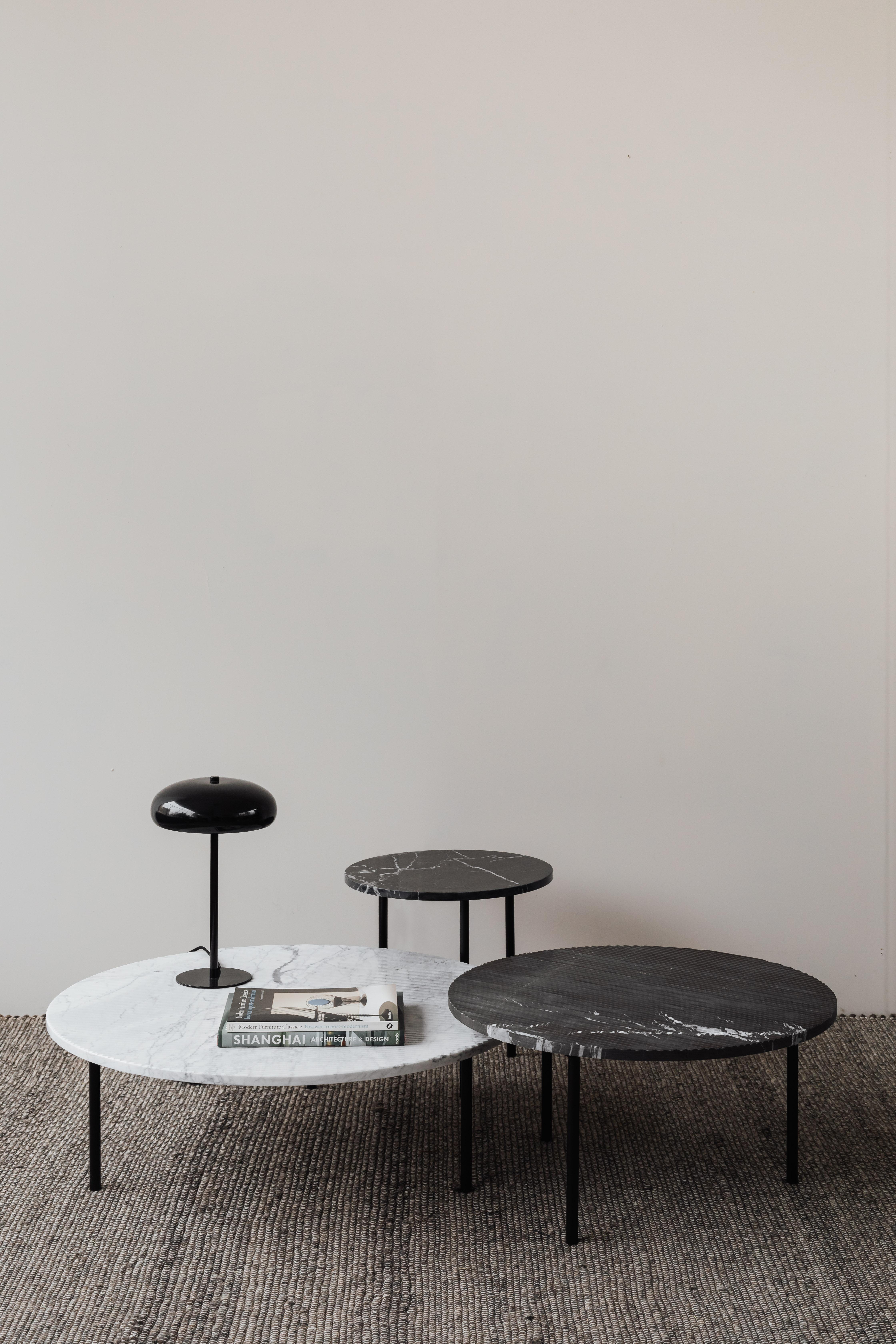 The GRUFF S coffee table is the smallest of the GRUFF tables. It can be used as an individual piece of furniture or, better yet, combined with GRUFF M or L tables. The tables of this line are offered with four, well-matched finishes: 
• Carrara