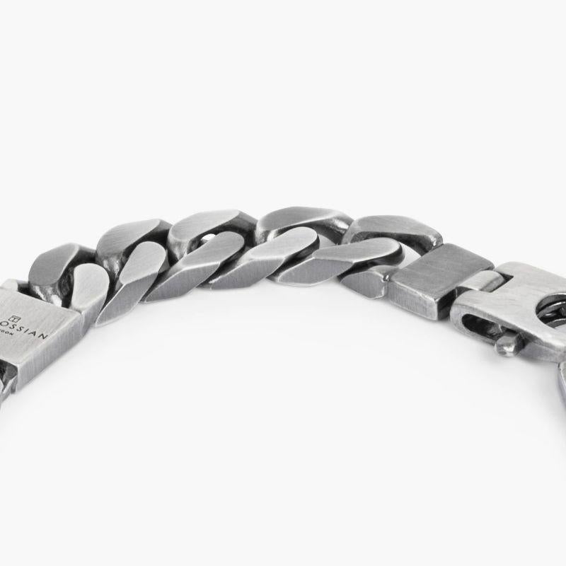 Grumette Duo Schlankes Armband aus oxidiertem Sterlingsilber, Größe S im Zustand „Neu“ im Angebot in Fulham business exchange, London