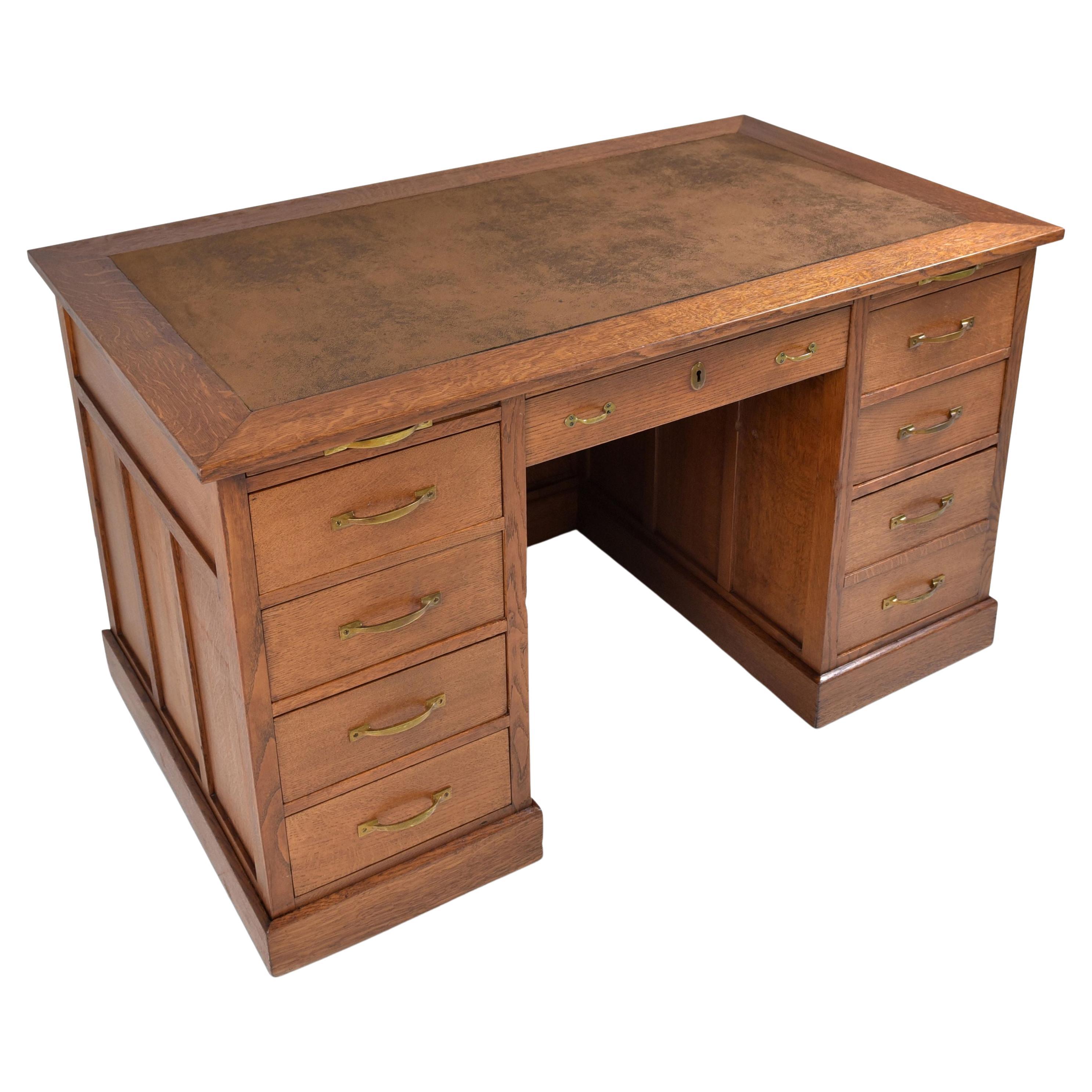 Gründerzeit Desk in Oak i-0606, 1900