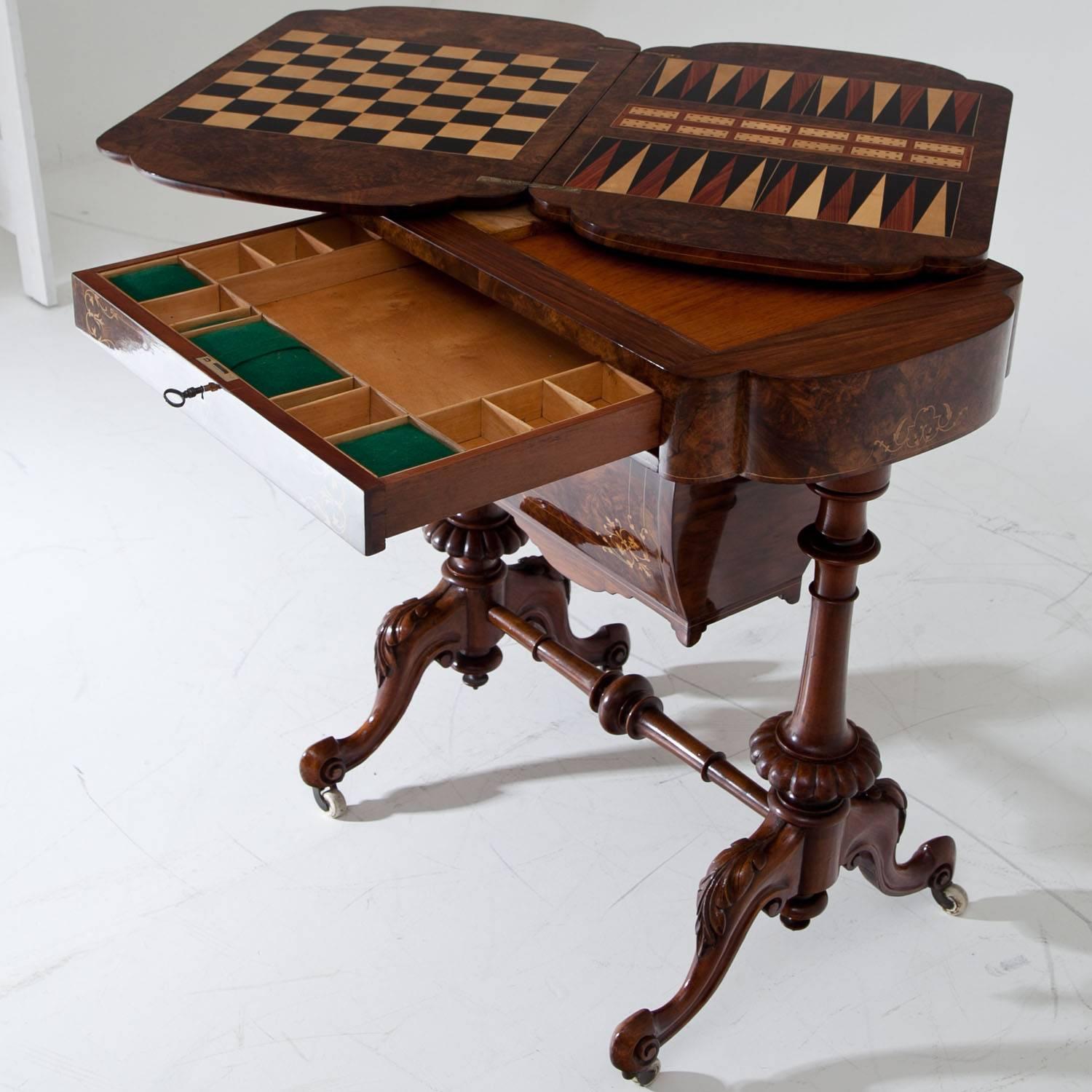 German Gründerzeit Game Table, circa 1880
