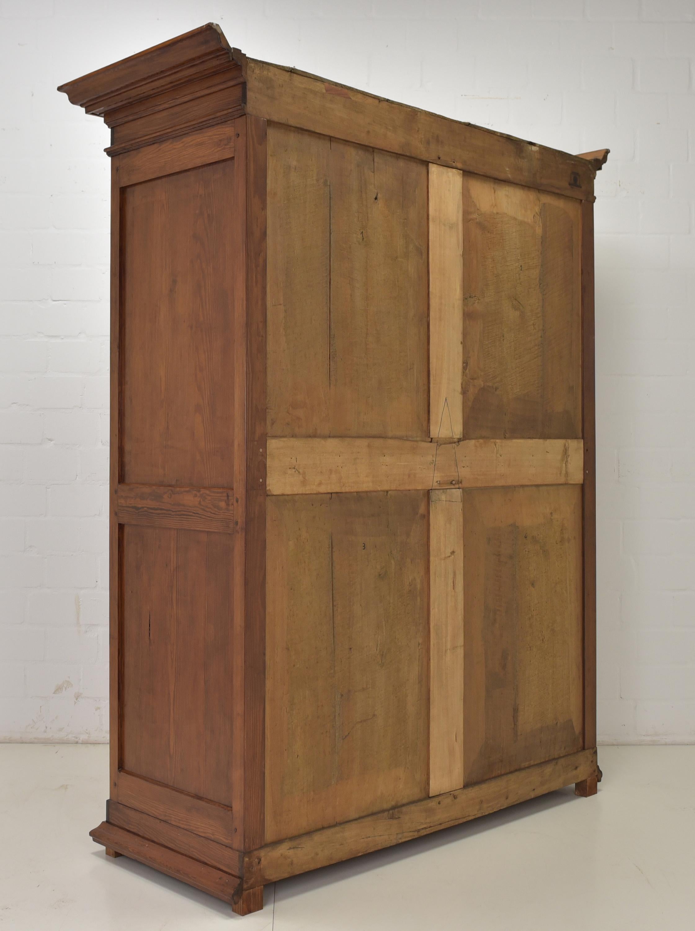 Armadio da corridoio Gründerzeit in Pitchpine, 1880 5