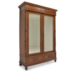 Gründerzeit Hallway Closet / Wardrobe in Solid Oak, 1900