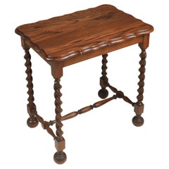 Antique Gründerzeit Side Table / Coffee Table in Solid Oak, 1890