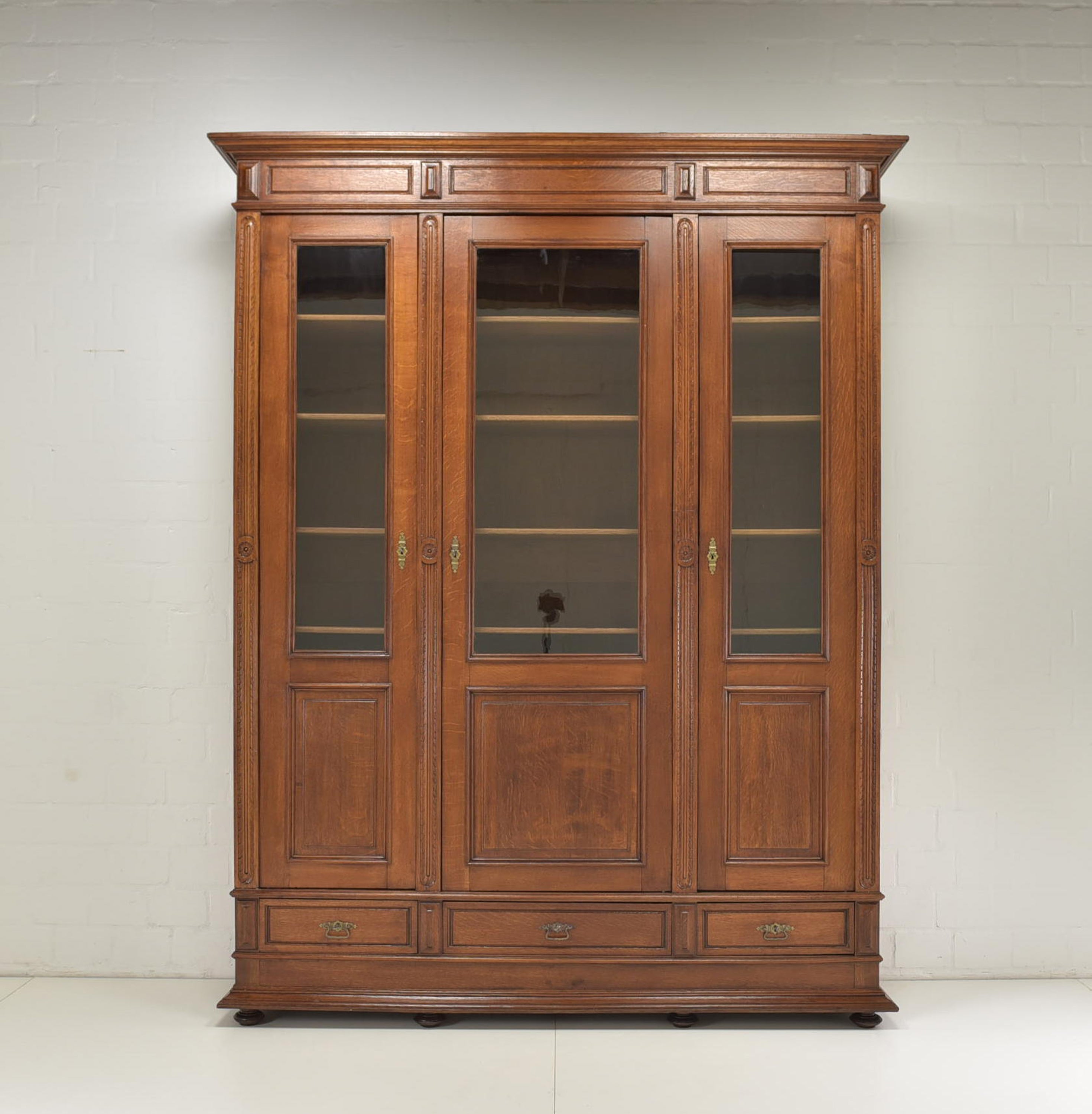 Large English Pine Bookcase Display at 1stDibs pine display