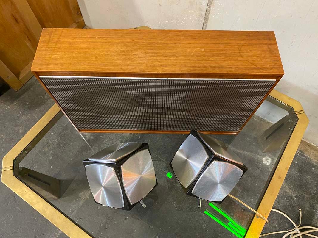 Grundig Cube Speaker Set with Amplifier, 1970s 7