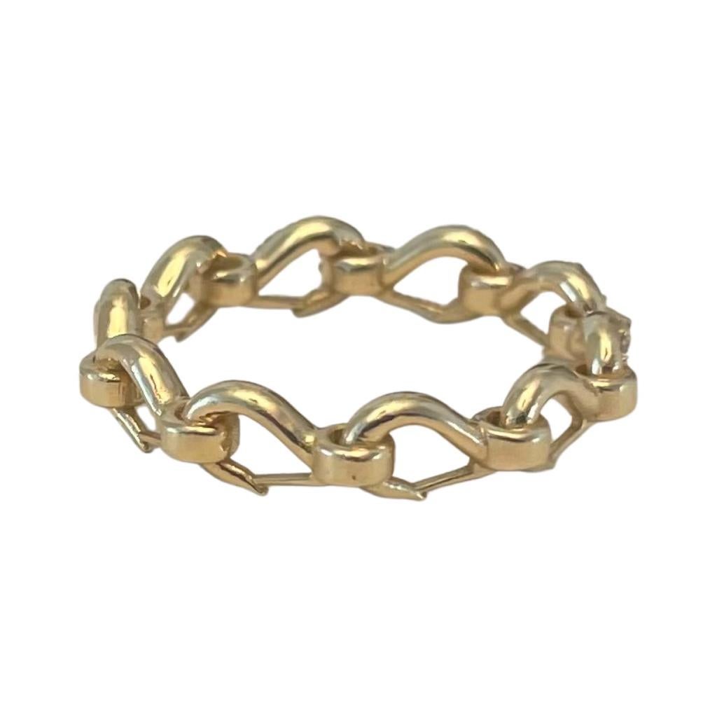For Sale:  Grunfeld Link 14k Yellow Gold and Diamond Ring 5