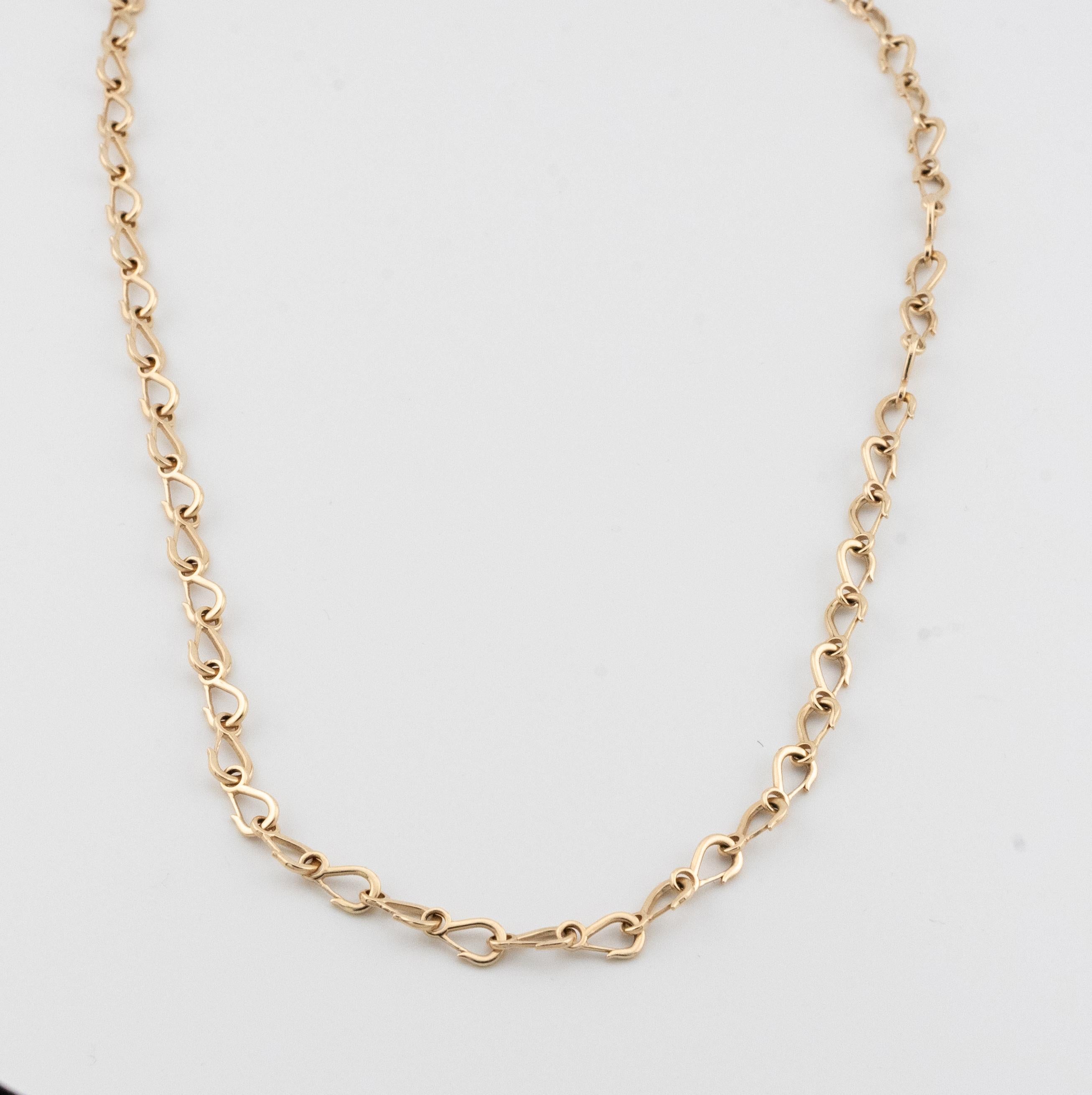 Grunfeld Link 14k Yellow Gold Necklace In New Condition For Sale In Beverly Hills, CA