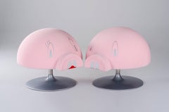 Grunfy Turntable Unconventional Stool Living Room Pig Pink or Dark Grey