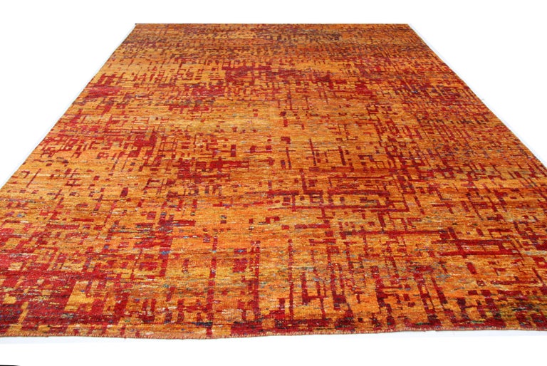 Grunge Orange Rug For Sale at 1stDibs