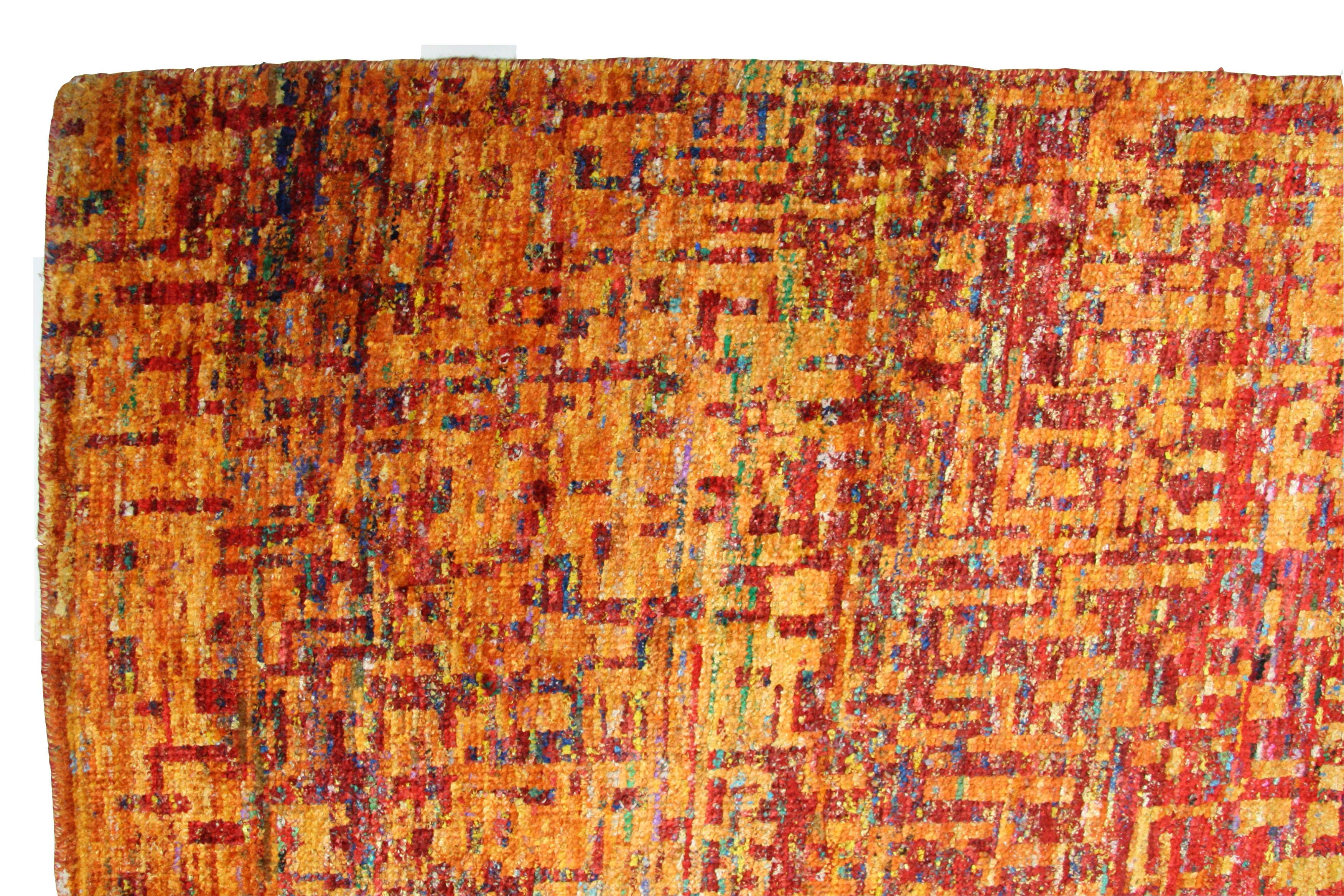 Grunge Orange Rug In New Condition For Sale In Los Angeles, CA