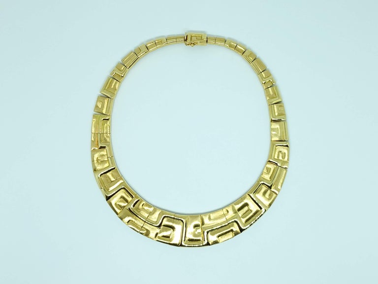 Bruno Guidi 18 Karat Gold Necklace in the Style of Burle Marx For Sale