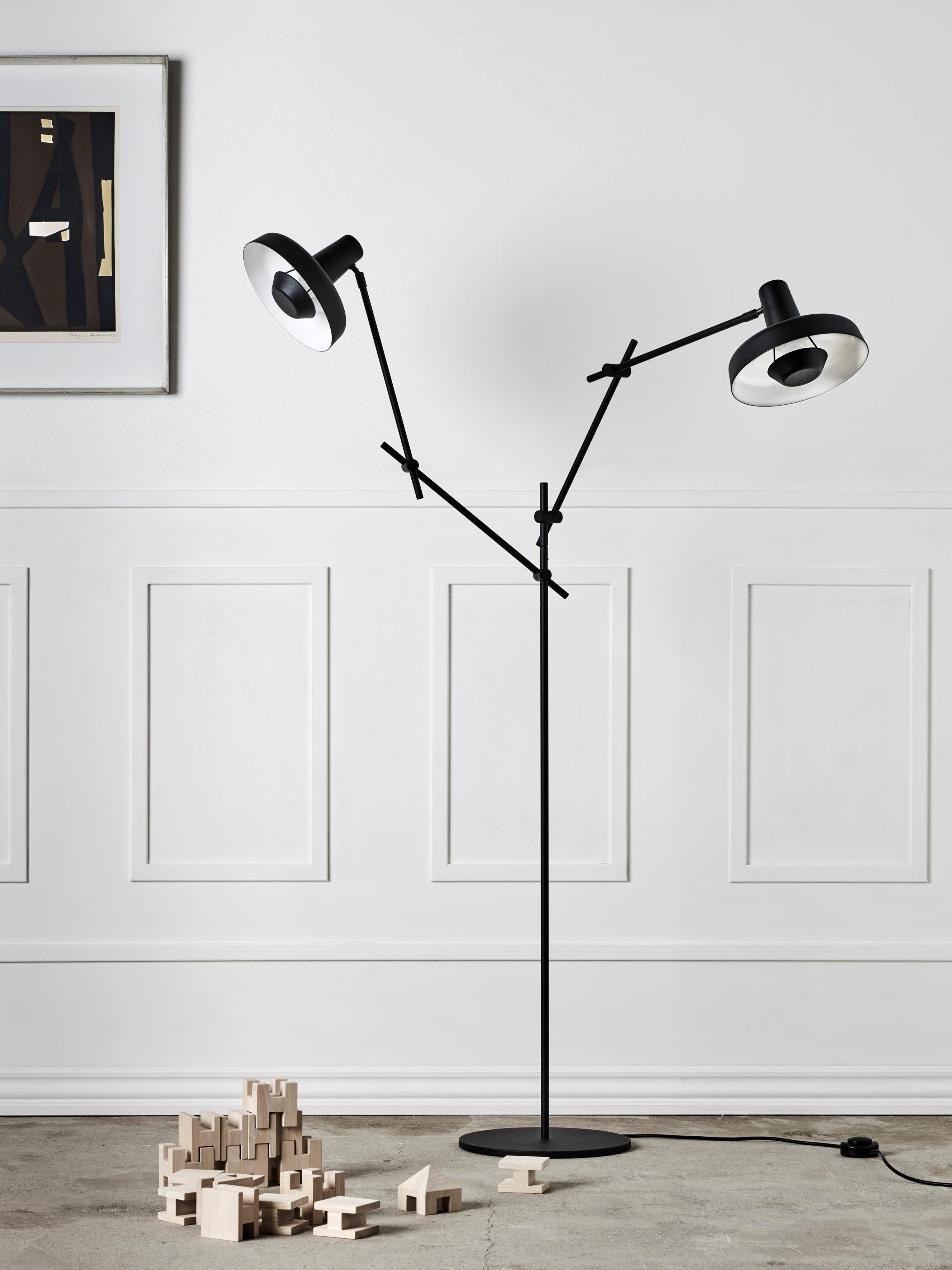 Aluminum Grupa LED Arigato 2 Light Floor Lamp by Filip Despot, Ivana Pavic, Tihana Taraba For Sale