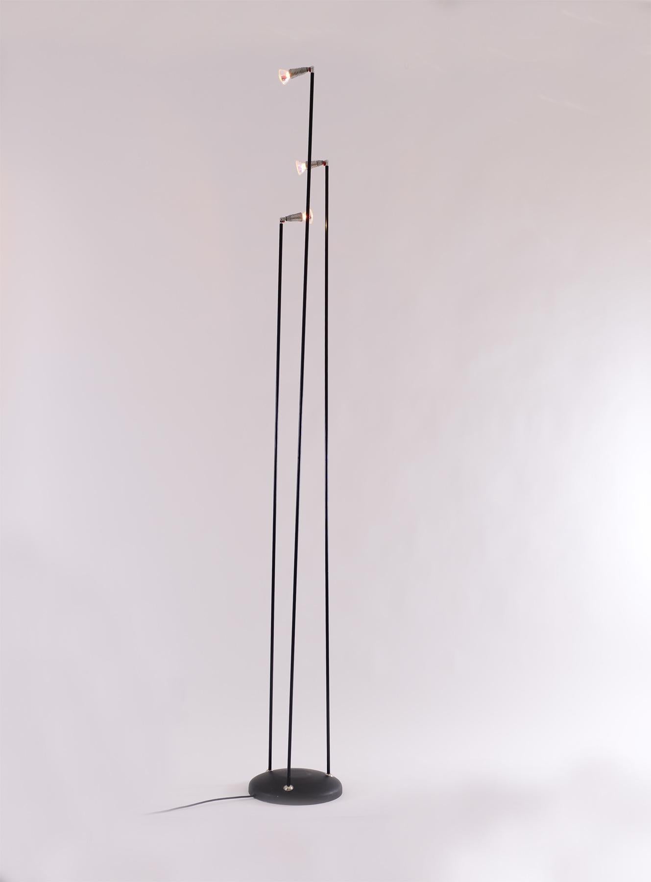 Lacquered Gruppe B.R.A.N.D. & Woka Art Collaboration 1989 Floor Lamp, Original For Sale