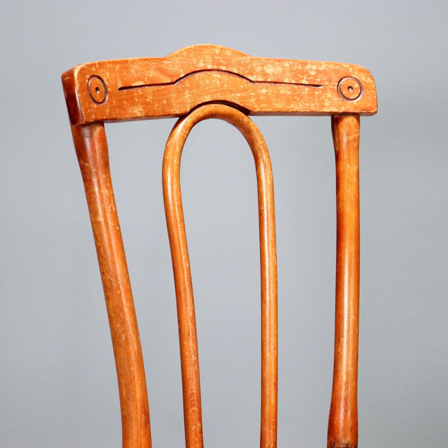 Grupo de 4 sillas Thonet de haya Austria Finales del siglo XIX Austrian en venta