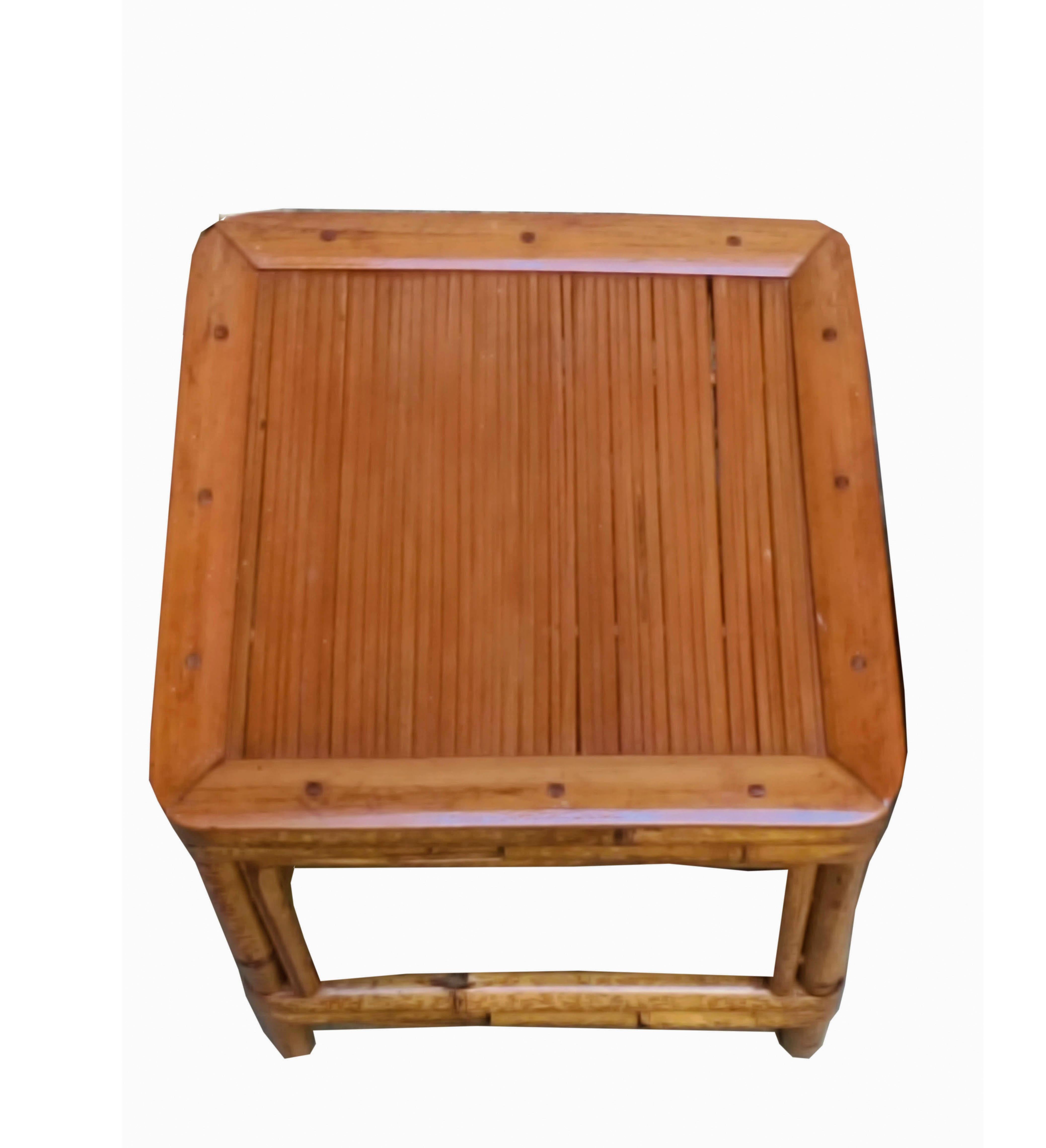Group of Three Small Tables in Rattan and Midollino, Italy 1960s In Good Condition For Sale In Naples, IT