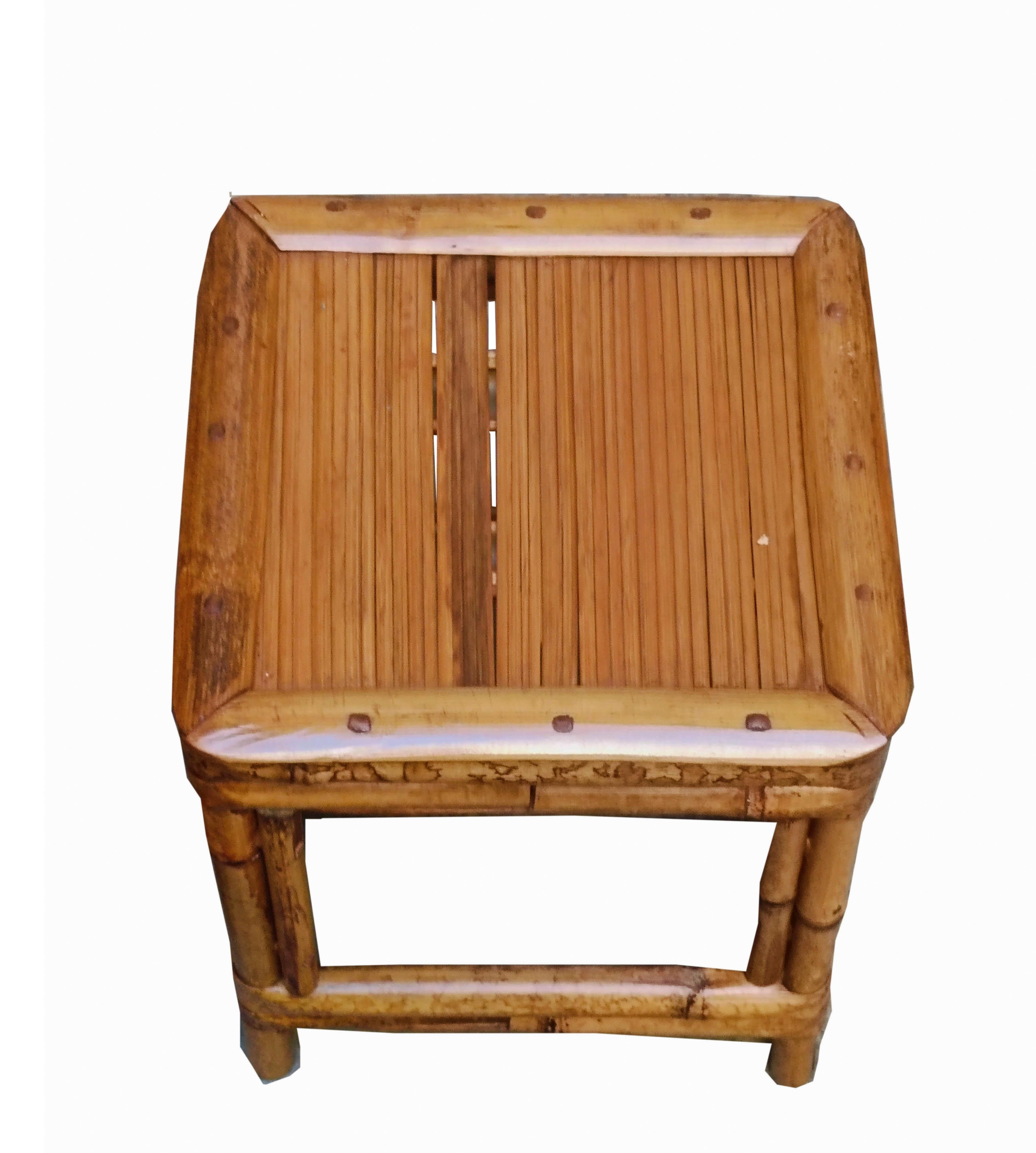 Mid-20th Century Group of Three Small Tables in Rattan and Midollino, Italy 1960s For Sale