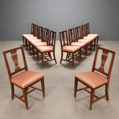 Group of 12 chairs Italy Early 20th century