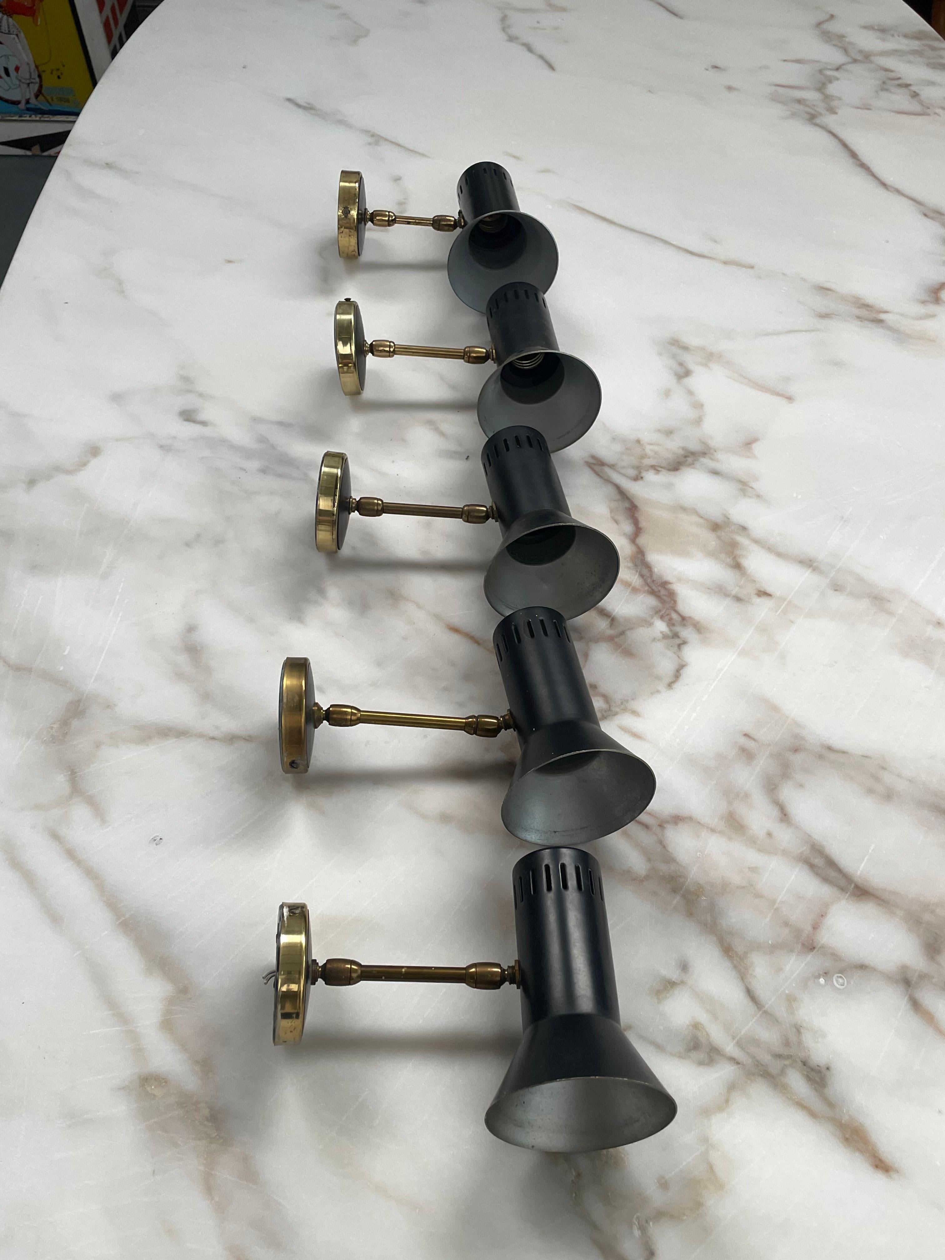 Group of 1950s Stilnovo wall sconces (attr.) For Sale 7