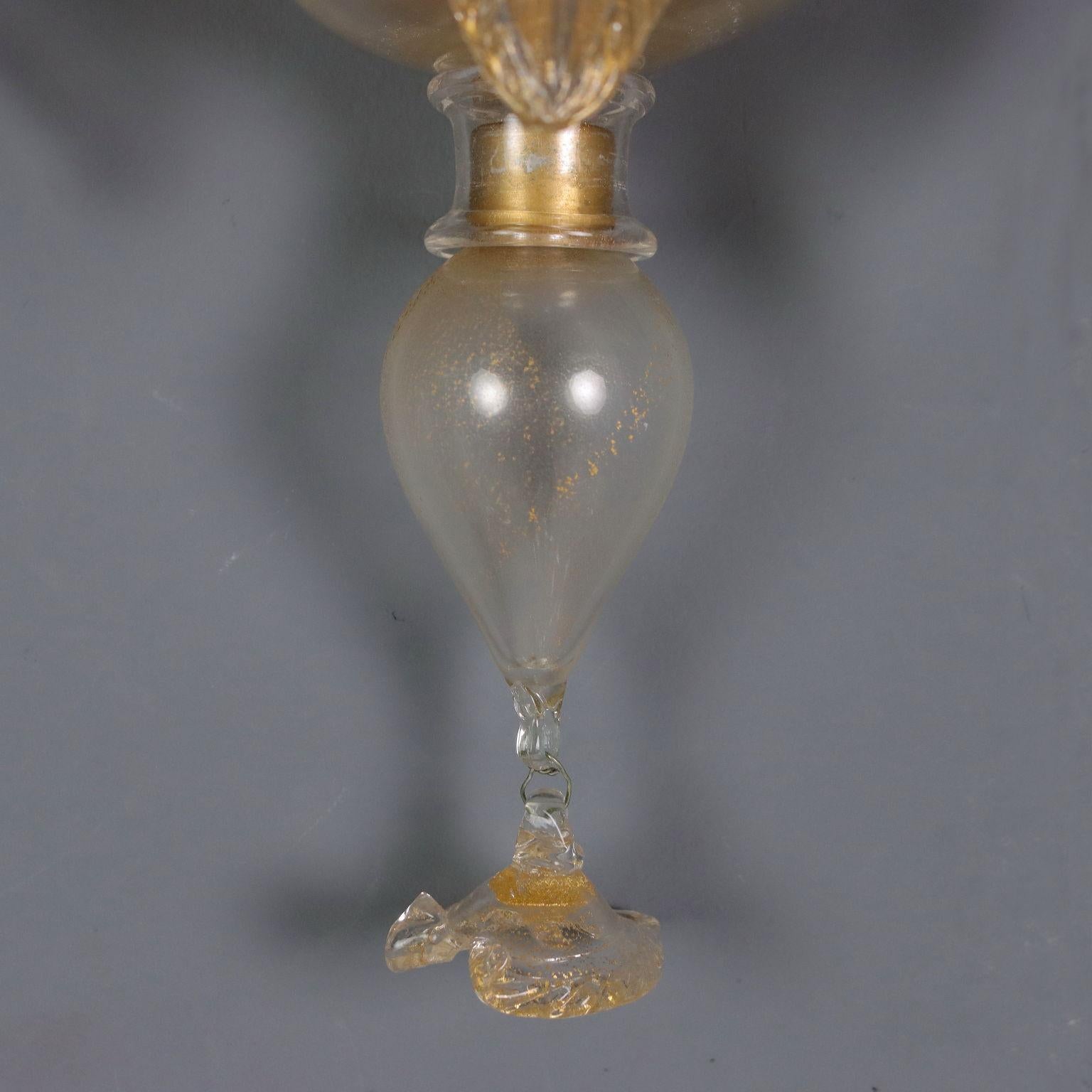 Grupo de cuatro apliques de cristal de Murano Italia Segunda mitad del siglo XX en Bueno estado para la venta en Milano, IT