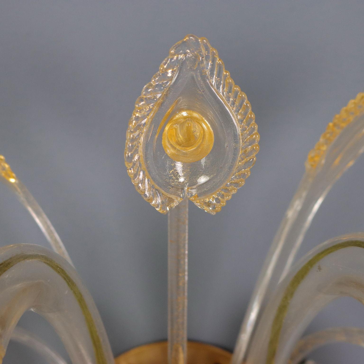 Grupo de cuatro apliques de cristal de Murano Italia Segunda mitad del siglo XX 20th Century en venta